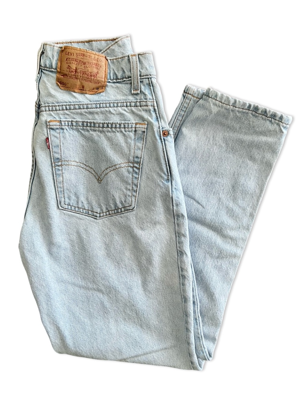 Vintage 501 Jeans Levi's Light Wash High-Rise - Light Blue made in USA